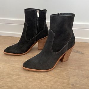 Treasure & Bond suede low bootie heels